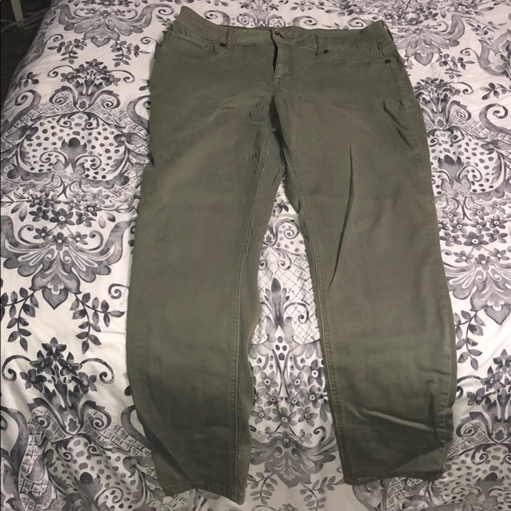 Green Maurices Jeggings